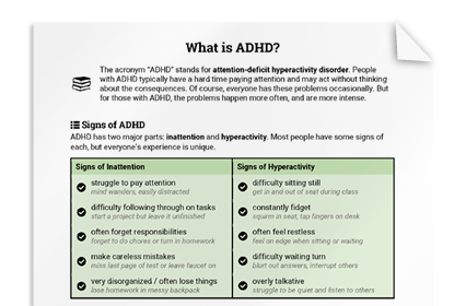 ADHD Info for Teens