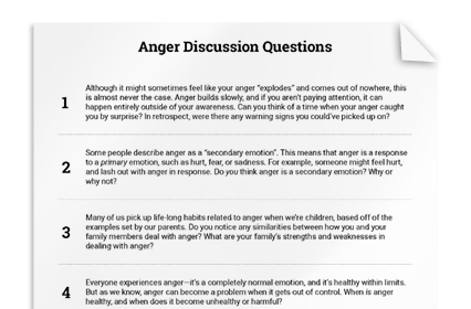 Anger Discussion Questions