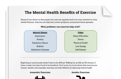 Mental Health Benefits of Exercise