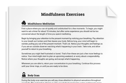 Mindfulness Exercises