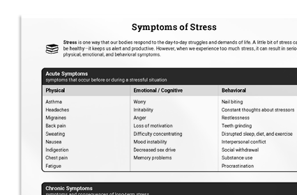 Symptoms of Stress