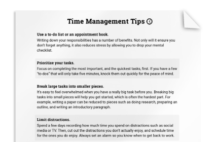 Time Management Tips